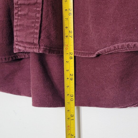GAP Mens Burgundy Cotton Blend Standard Fit Stretch Button Down Shirt Pocket L - Picture 10 of 12